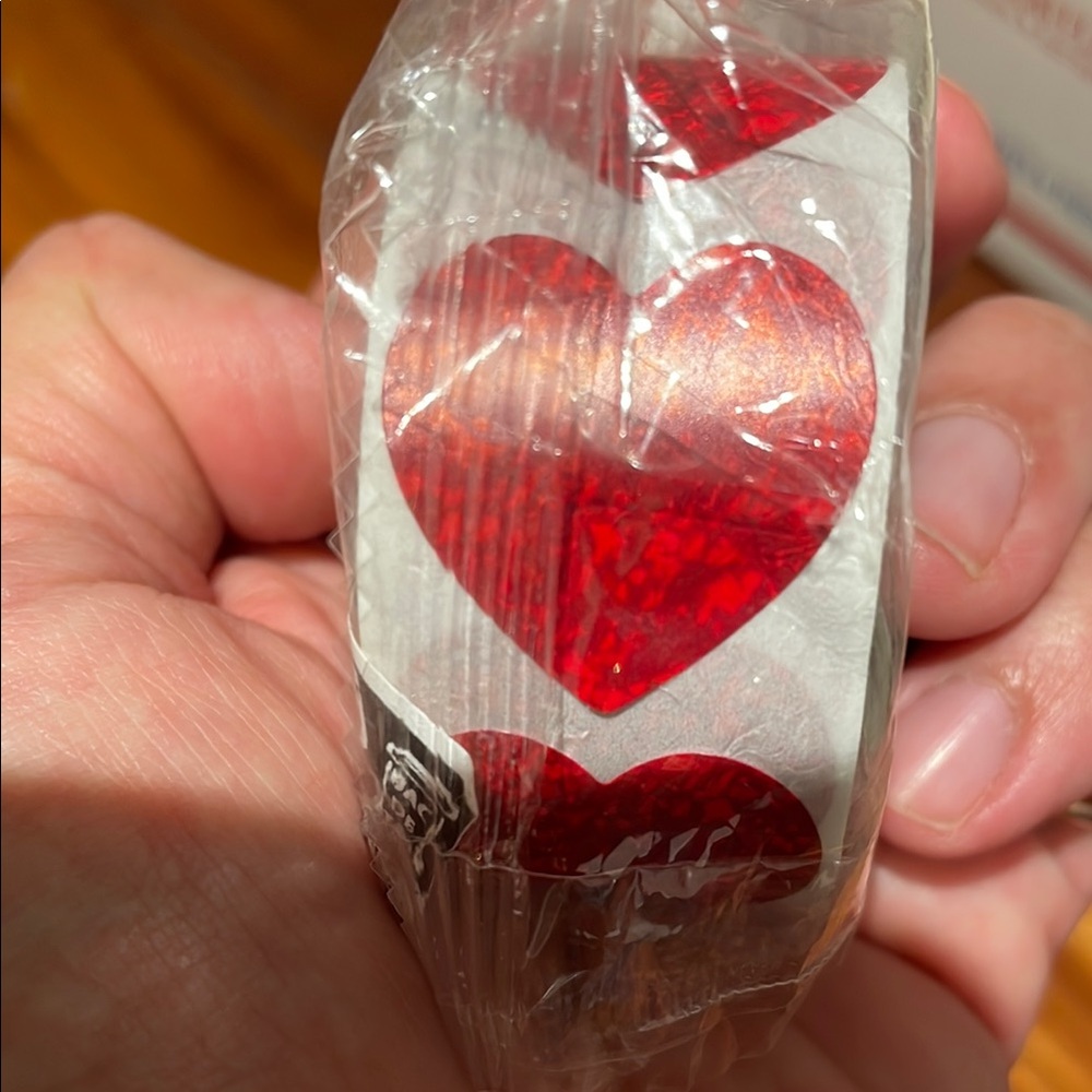 Red Heart Pattern Accent Stickers for Decor